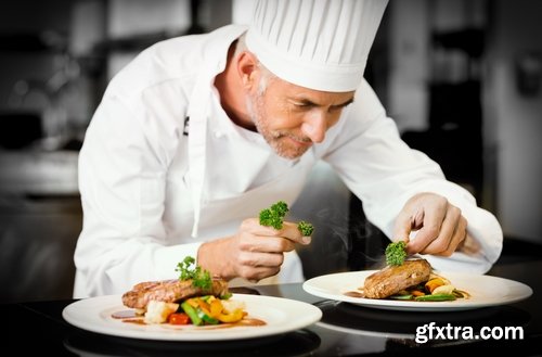 Collection man chef prepares food meals dishes delicacy 25 HQ Jpeg