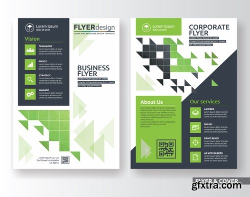 Collection of book cover template log example flyer banner vector image 6-25 EPS