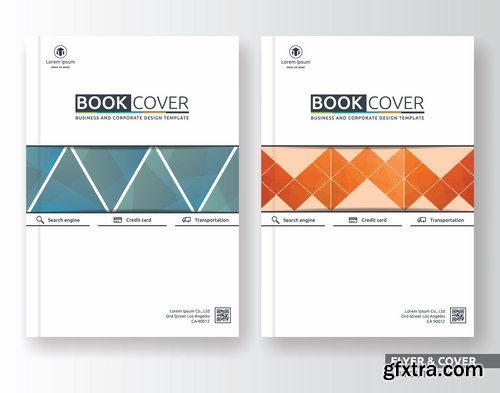 Collection of book cover template log example flyer banner vector image 6-25 EPS