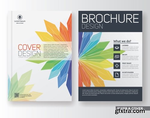 Collection of book cover template log example flyer banner vector image 6-25 EPS