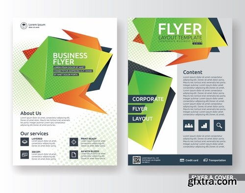 Collection of book cover template log example flyer banner vector image 6-25 EPS