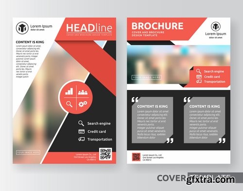 Collection of book cover template log example flyer banner vector image 6-25 EPS