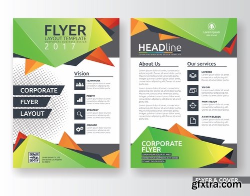 Collection of book cover template log example flyer banner vector image 6-25 EPS