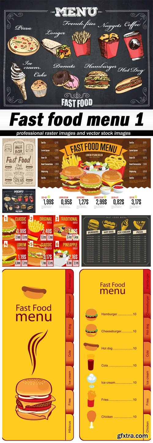 Fast food menu 1 - 6 EPS