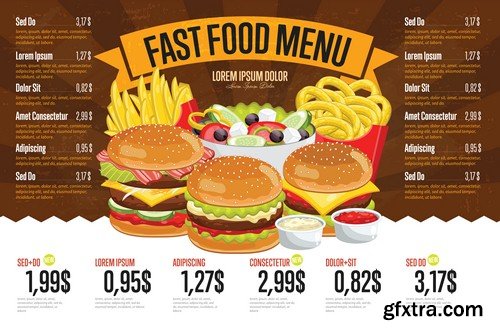 Fast food menu 1 - 6 EPS