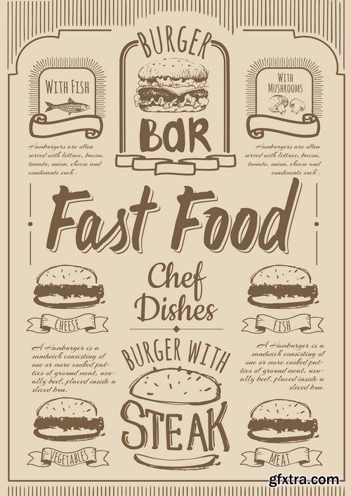 Fast food menu 1 - 6 EPS