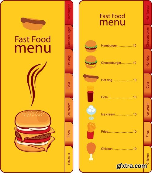 Fast food menu 1 - 6 EPS