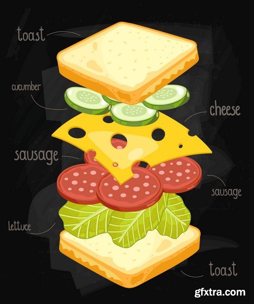 Sandwich ingredients - 5 EPS