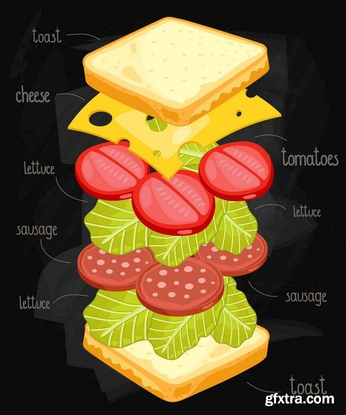 Sandwich ingredients - 5 EPS