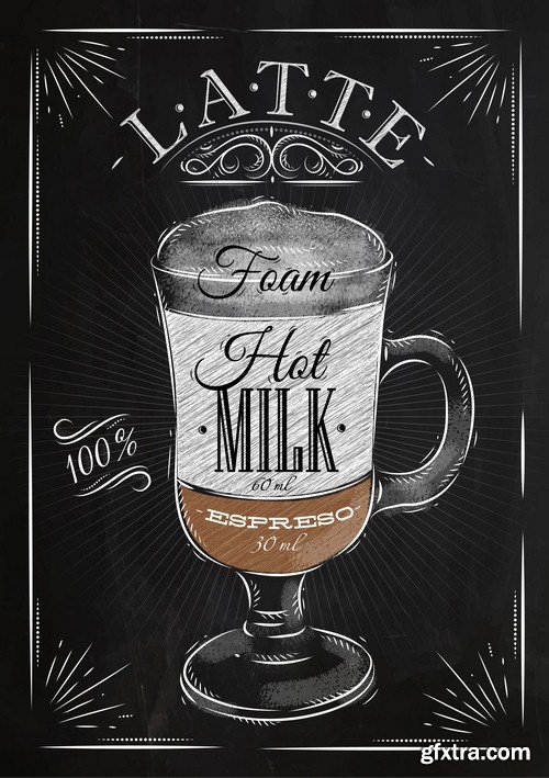Coffee poster - 8 EPS