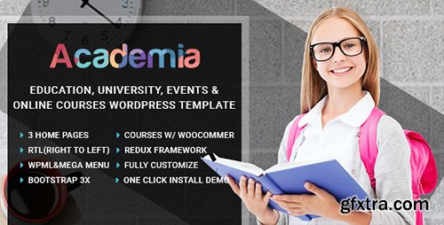 ThemeForest - Academia v1.14 - Education Center WordPress Theme - 14806196