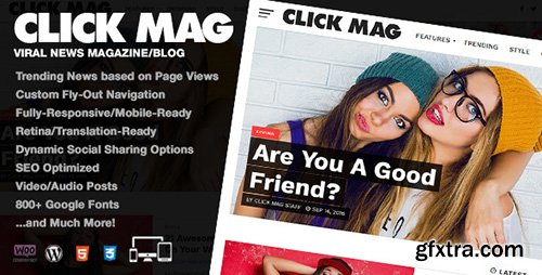 ThemeForest - Click Mag v1.02.0 - Viral WordPress News Magazine/Blog Theme - 18081003