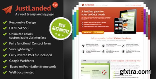 ThemeForest - JustLanded v1.2.1 - Landing Page - 3187737