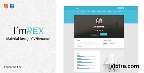 ThemeForest - I'mRex v1.0 - Material CV / Resume - 15375335