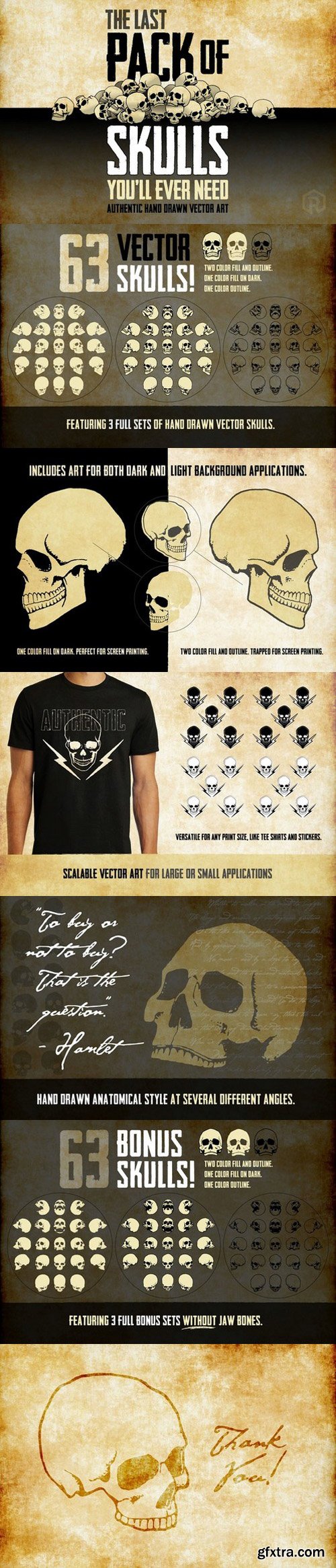 CM - 63 Hand-Drawn Skulls + Bonus Skulls 959488