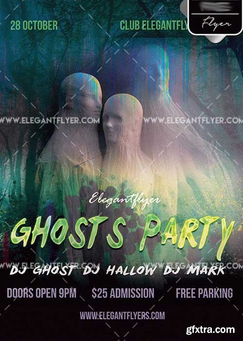 Ghosts Party V5 PSD Template + Facebook cover