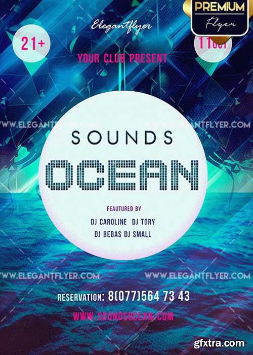 Sounds Ocean V2 Premium PSD Template + Facebook cover