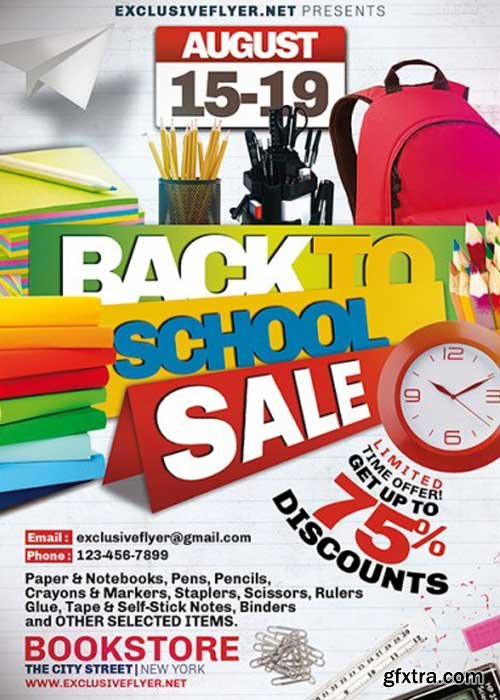 Back to School Sale V1 Premium Flyer Template