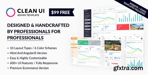 ThemeForest - Clean UI v1.3.0 - Admin Template Classic + Material Design + Landing Pages + AngularJS Starter Kit - 16678285