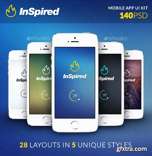 Graphicriver InSpired Mobile UI Kit 9563932