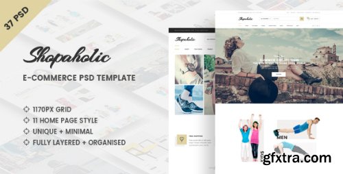 ThemeForest - Shopaholic - Clean e-Commerce PSD Template 15822599