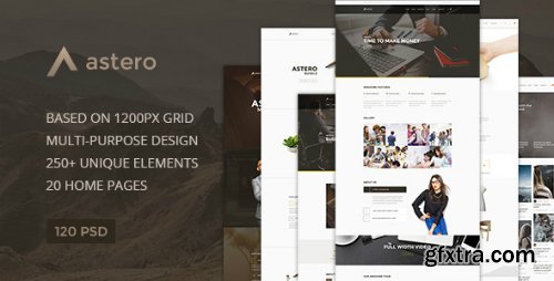 ThemeForest - Astero — Multipurpose Portfolio | Blog | Store PSD Template 16575094