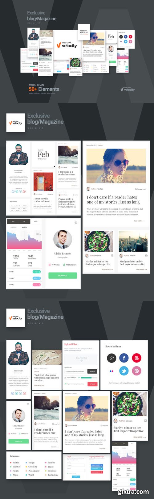 Velocity Bloggers Web UI Kit