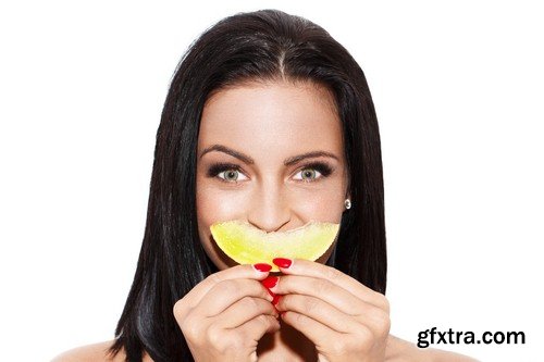 Girl with fruit - 9 UHQ JPEG