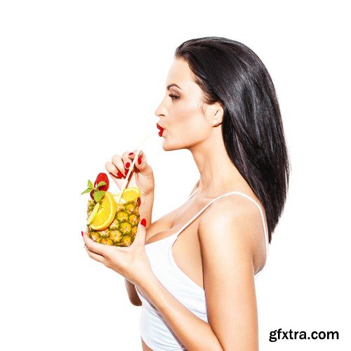 Girl with fruit - 9 UHQ JPEG