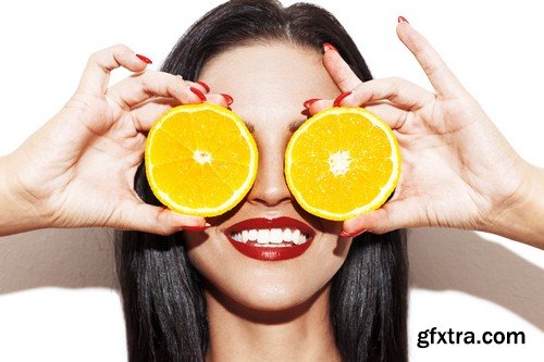 Girl with fruit - 9 UHQ JPEG