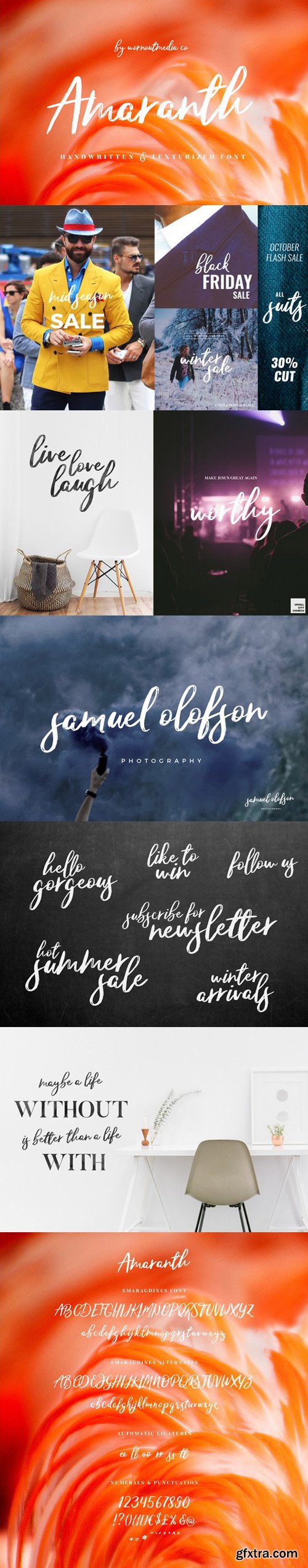 CM - Amaranth Trendy Brush Script Font 967409