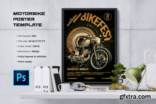 CM - Motorcycle Flyer / Poster Template 960259