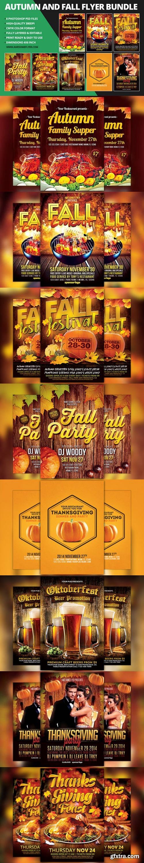 CM - Autumn & Fall Flyer Template Bundle 949413