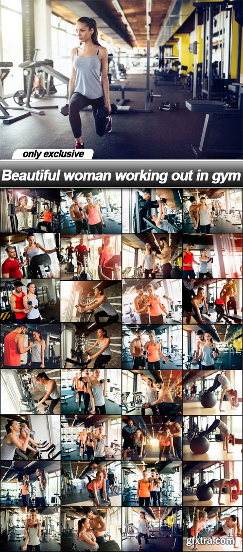 Beautiful woman working out in gym - 32 UHQ JPEG