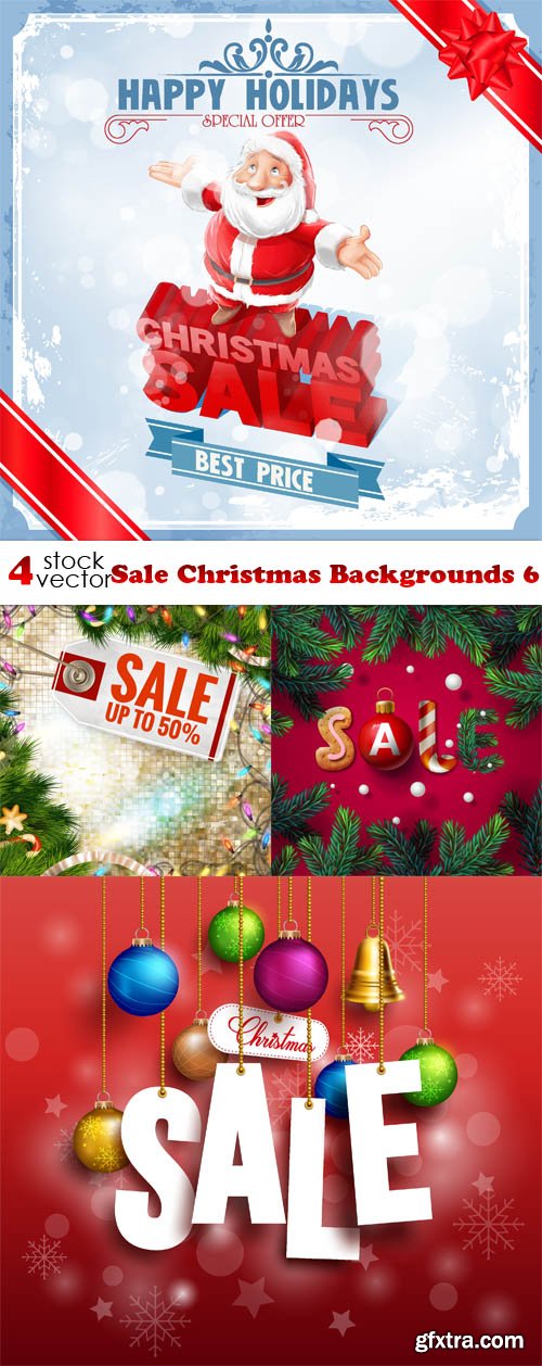 Vectors - Sale Christmas Backgrounds 6