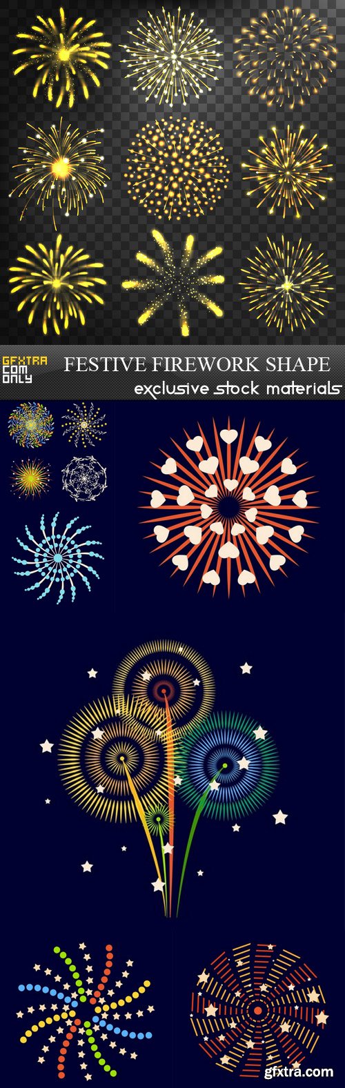 Festive Firework Shape - 7 EPS