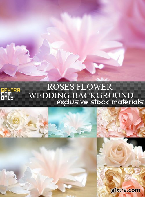 Roses Flower Wedding Background - 7 UHQ JPEG