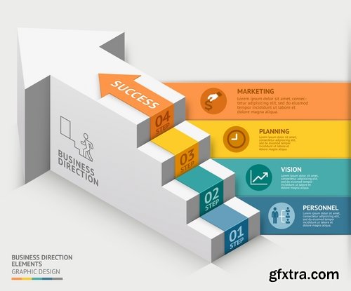 Collection of business infographics template is an example of a web site is a step by step calculation 3-25 EPS