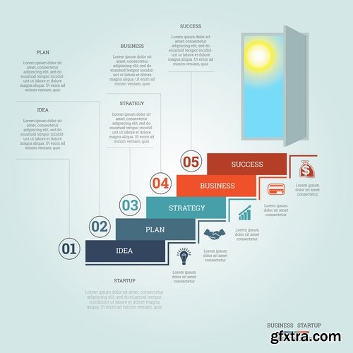 Collection of business infographics template is an example of a web site is a step by step calculation 3-25 EPS