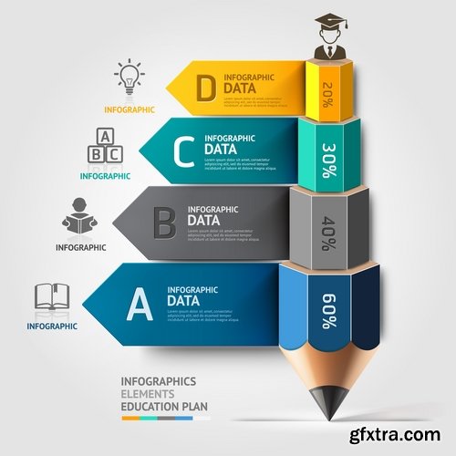 Collection of business infographics template is an example of a web site is a step by step calculation 3-25 EPS