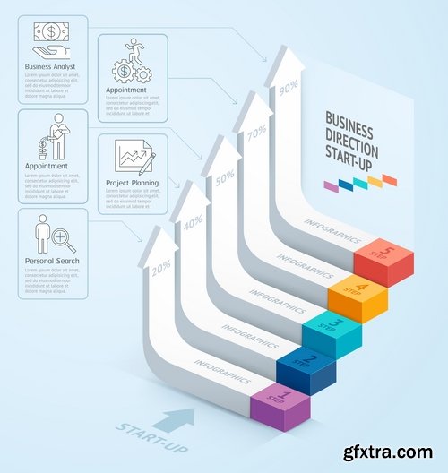 Collection of business infographics template is an example of a web site is a step by step calculation 3-25 EPS