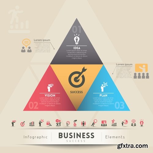 Collection of business infographics template is an example of a web site is a step by step calculation 3-25 EPS