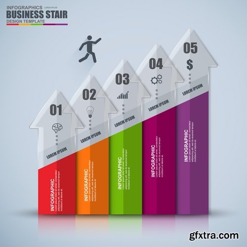 Collection of business infographics template is an example of a web site is a step by step calculation 3-25 EPS