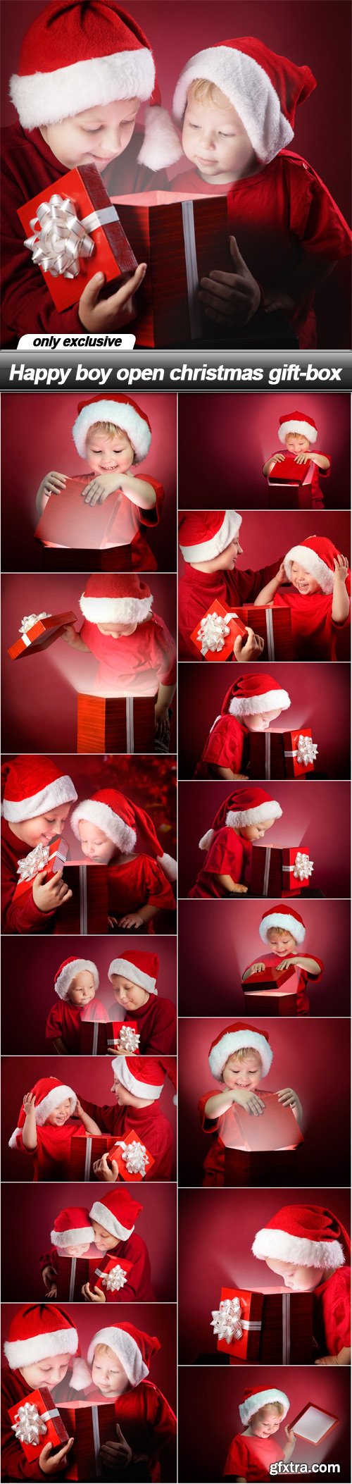 Happy boy open christmas gift-box - 15 UHQ JPEG