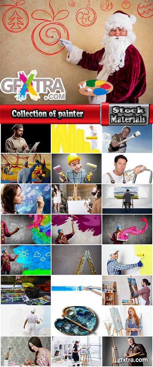 Collection of painter house painter art paint brush drawing easel 25 HQ Jpeg