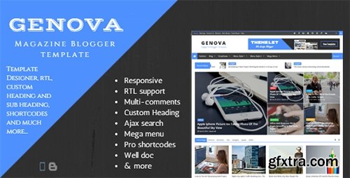 ThemeForest - Genova v1.1 - News Magazine Responsive Blogger Template - 17306945