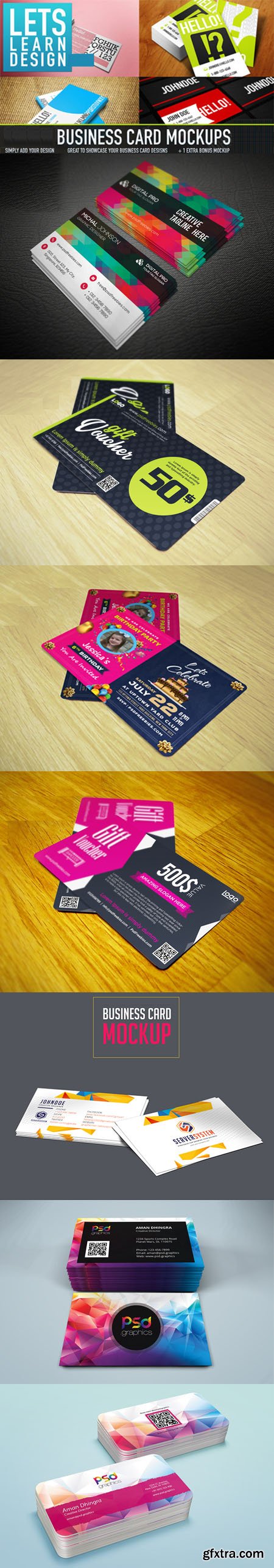 11 Professional Business Card PSD Mockups Templates