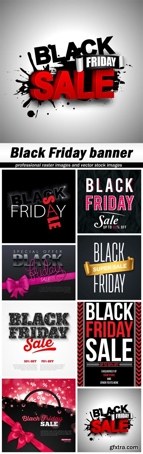 Black Friday banner - 8 EPS