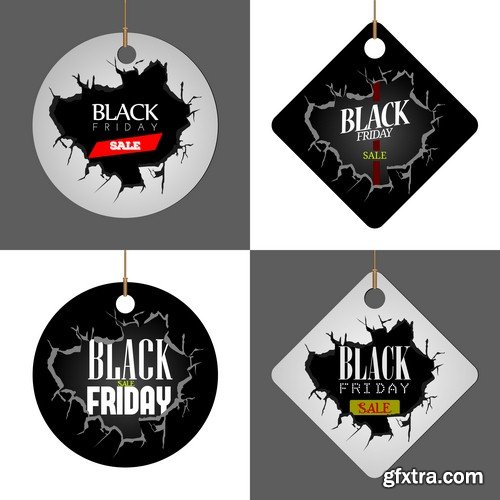 Black Friday labels - 8 EPS