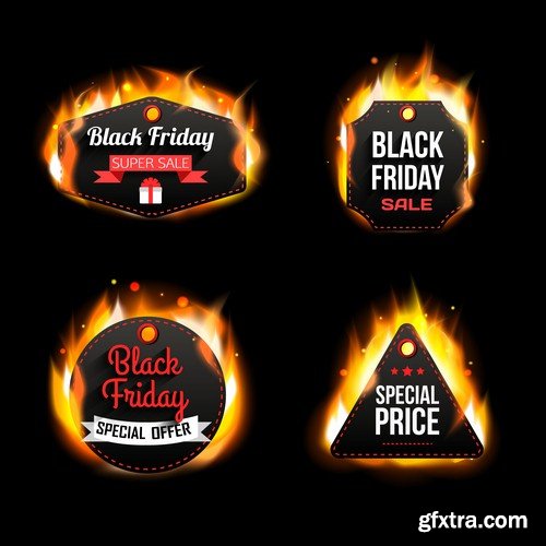 Black Friday labels - 8 EPS